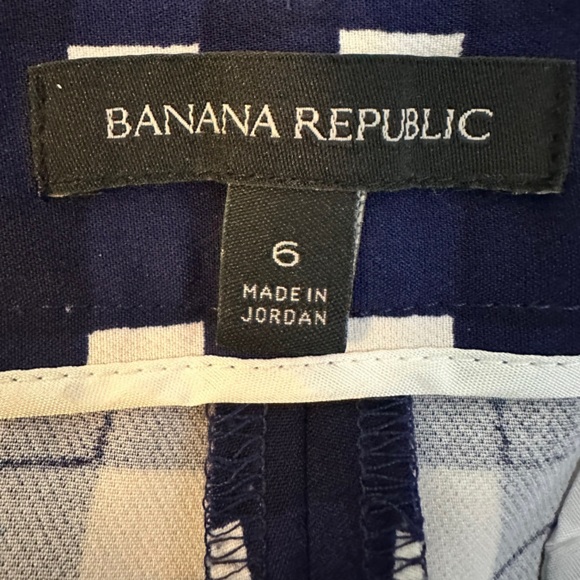 Banana Republic Windowpane Plaid Crop Pants Size 6 - Picture 5 of 6